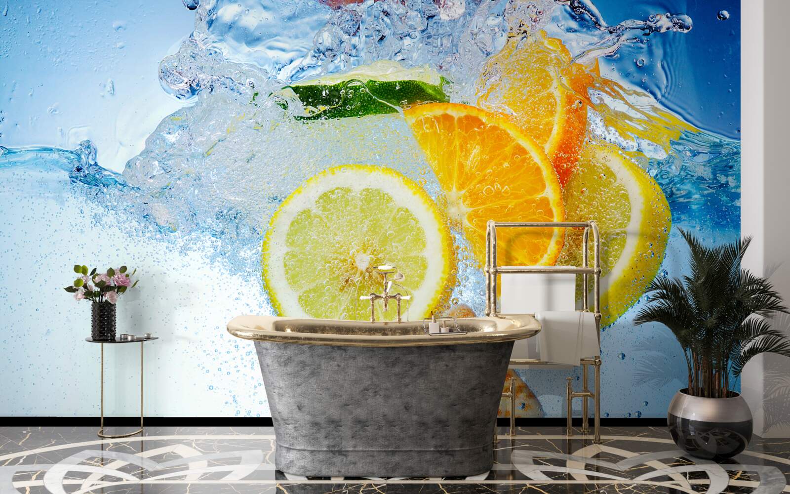 Fototapet citrice coapte în apă