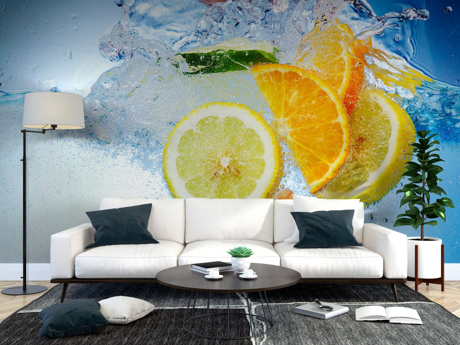 Fototapet citrice coapte în apă