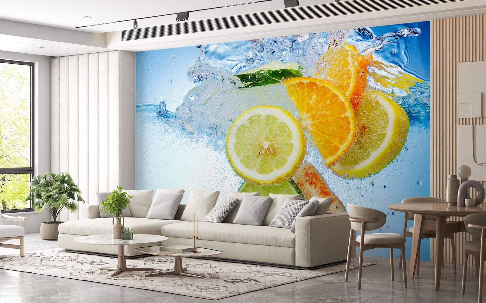 Fototapet citrice coapte în apă