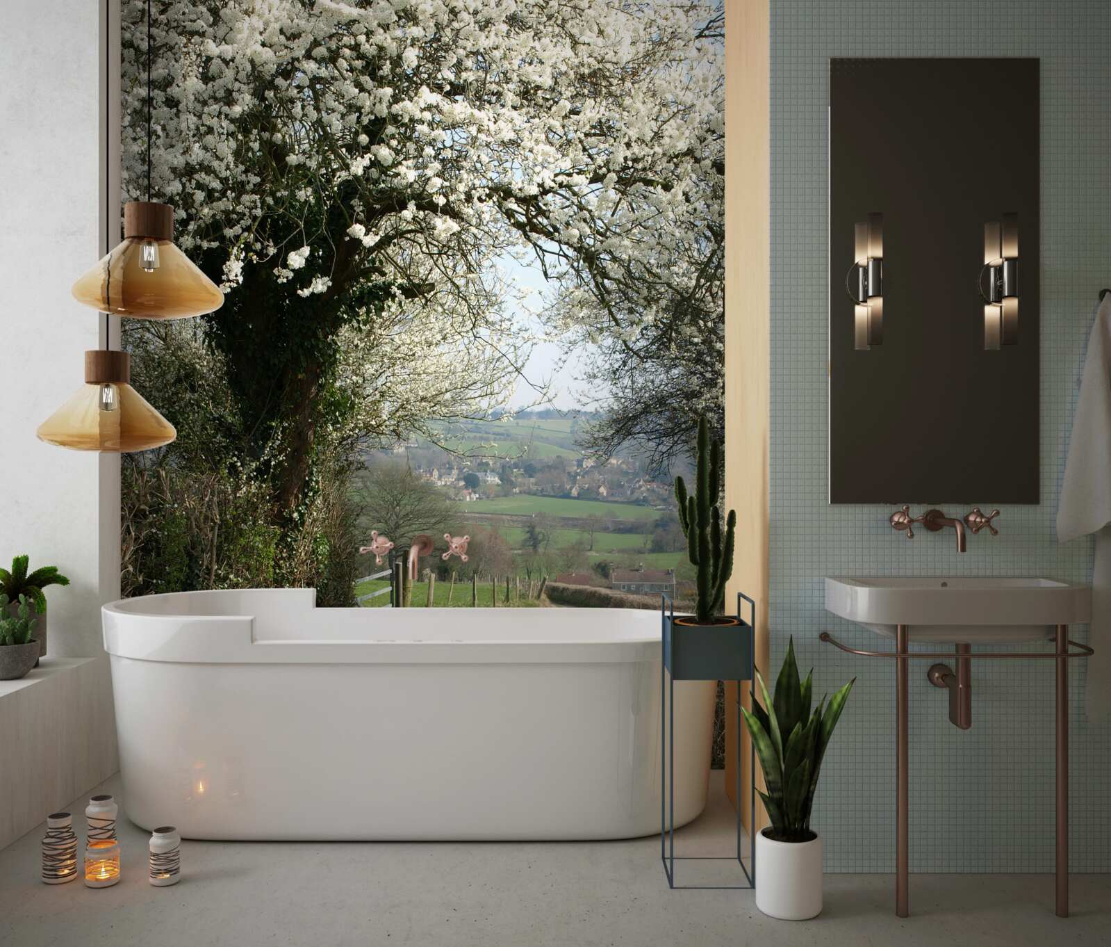 Fototapet drum de țară