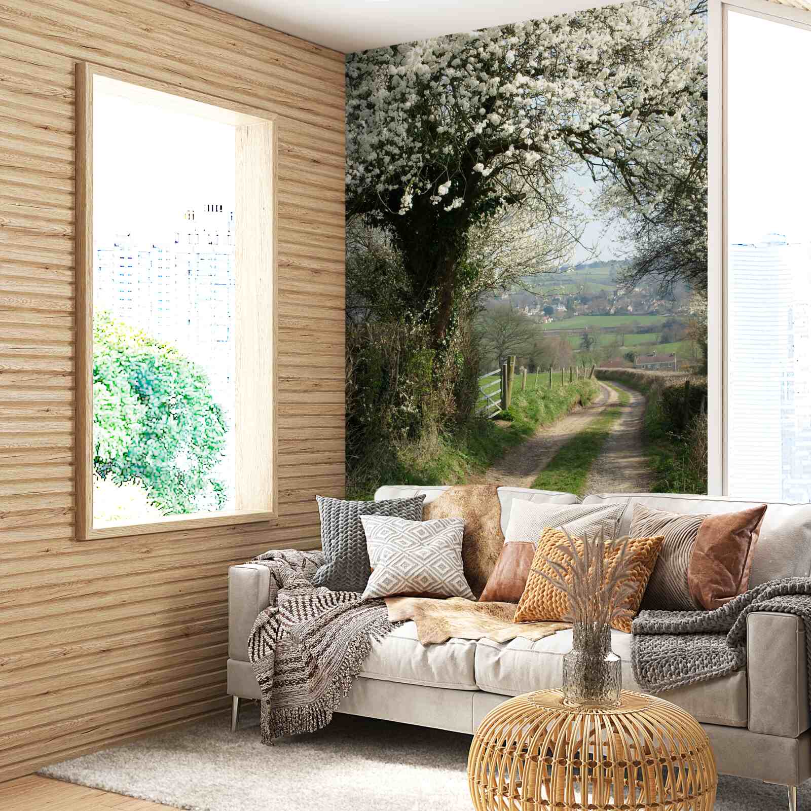 Fototapet drum de țară