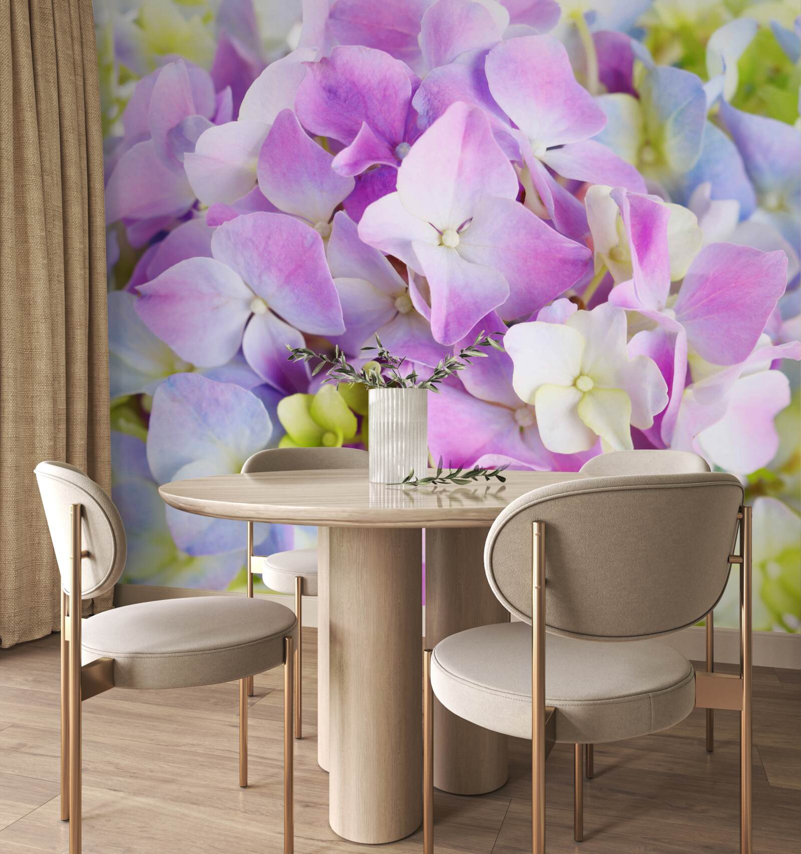 Fototapet buchet de hortensii bogate