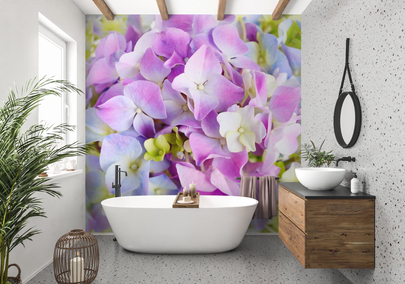 Fototapet buchet de hortensii bogate