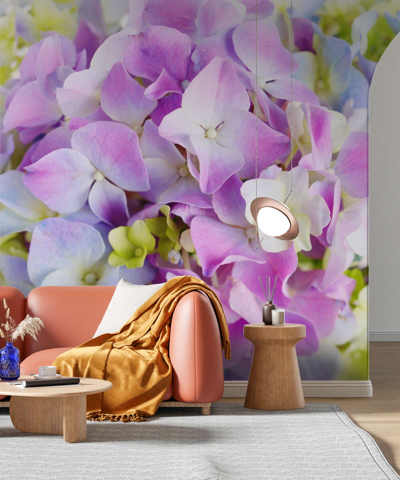 Fototapet buchet de hortensii bogate