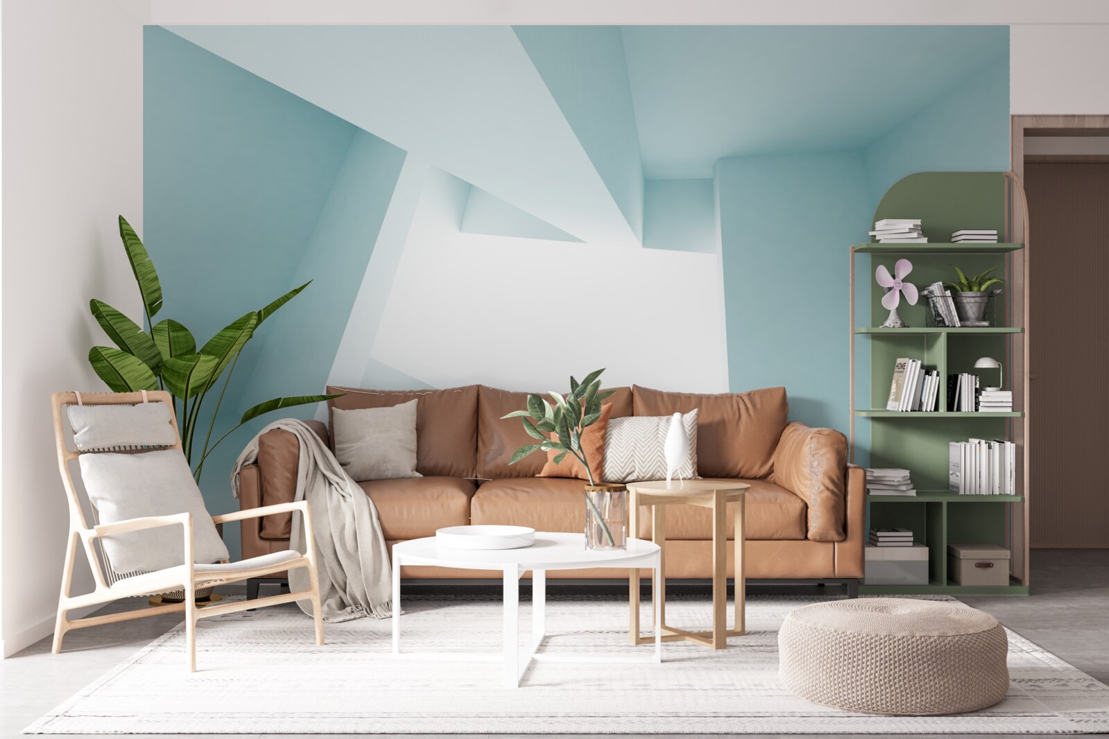 Fototapet forme geometrice în distanța abstractă