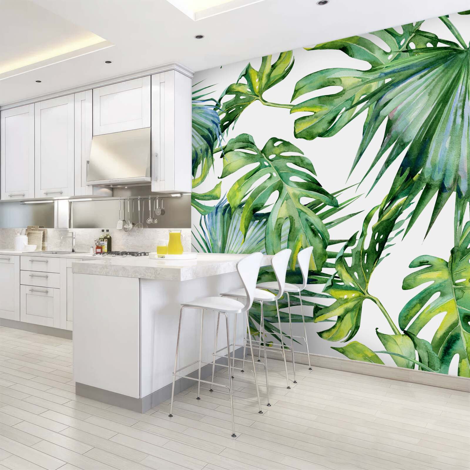 Fototapet monstera părăsește tropicele