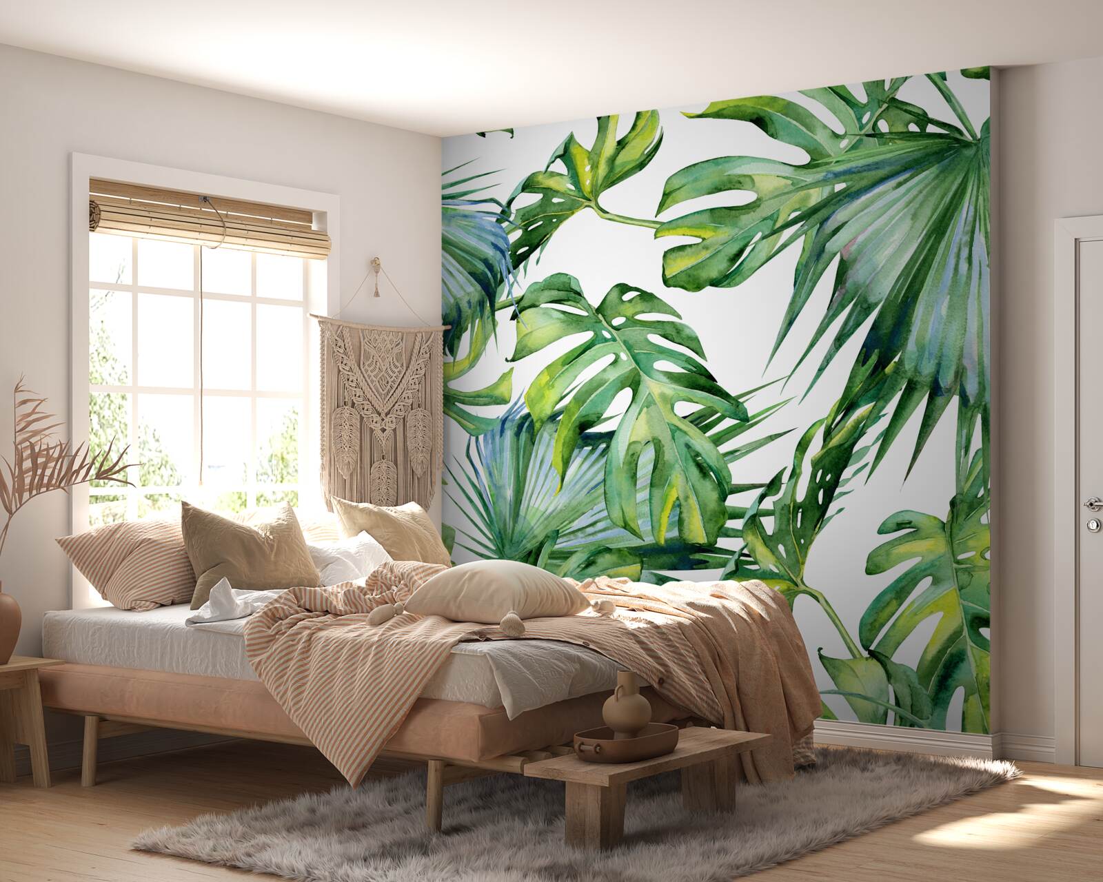 Fototapet monstera părăsește tropicele