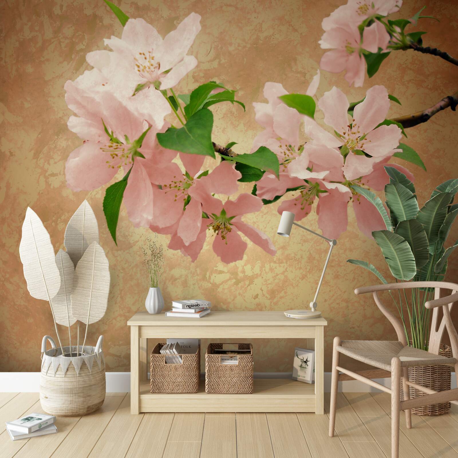 Fototapet flori sakura tinere și delicate