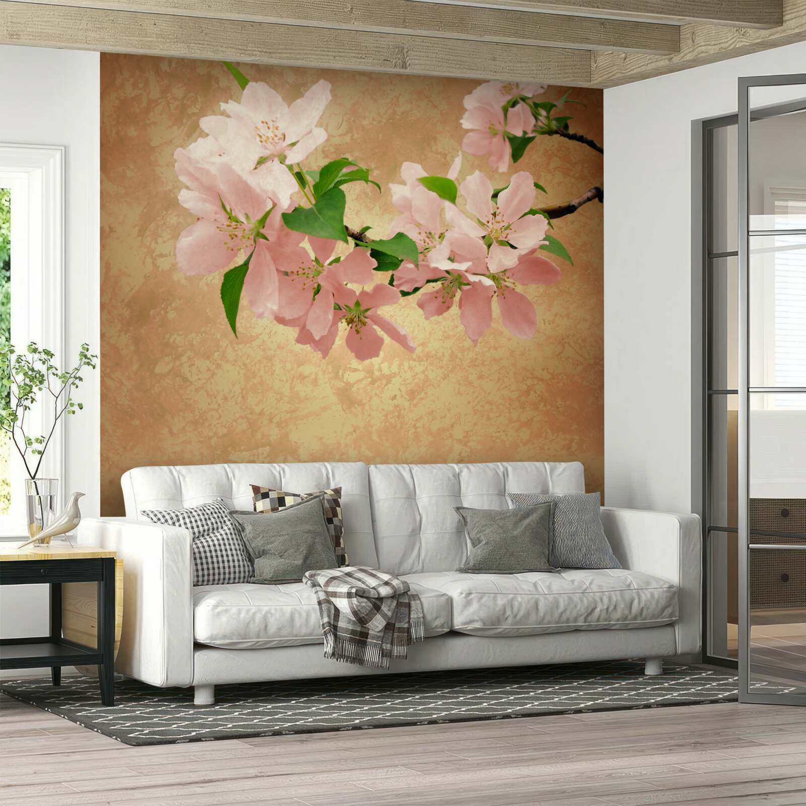 Fototapet flori sakura tinere și delicate