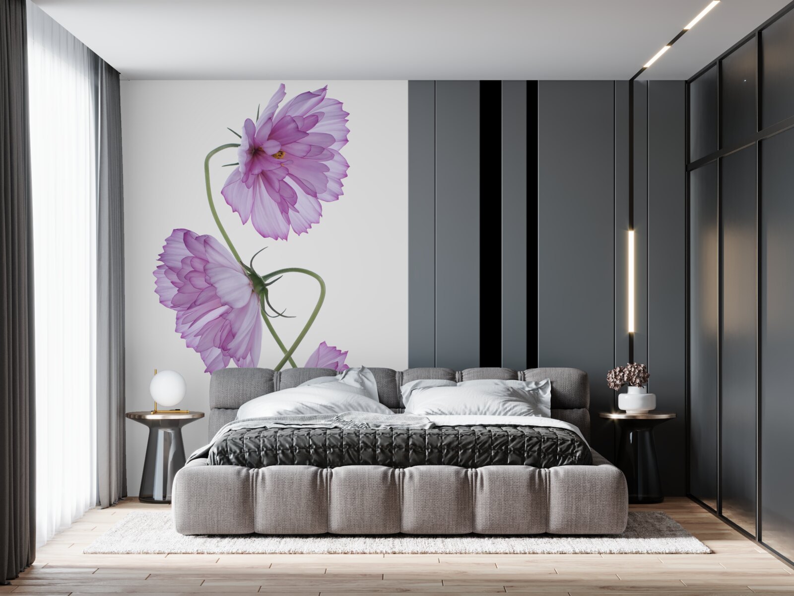 Fototapet muguri de liliac încrețiți