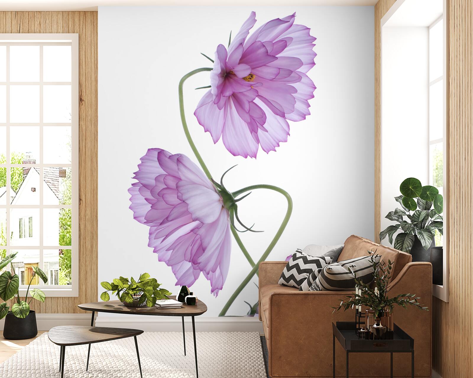 Fototapet muguri de liliac încrețiți