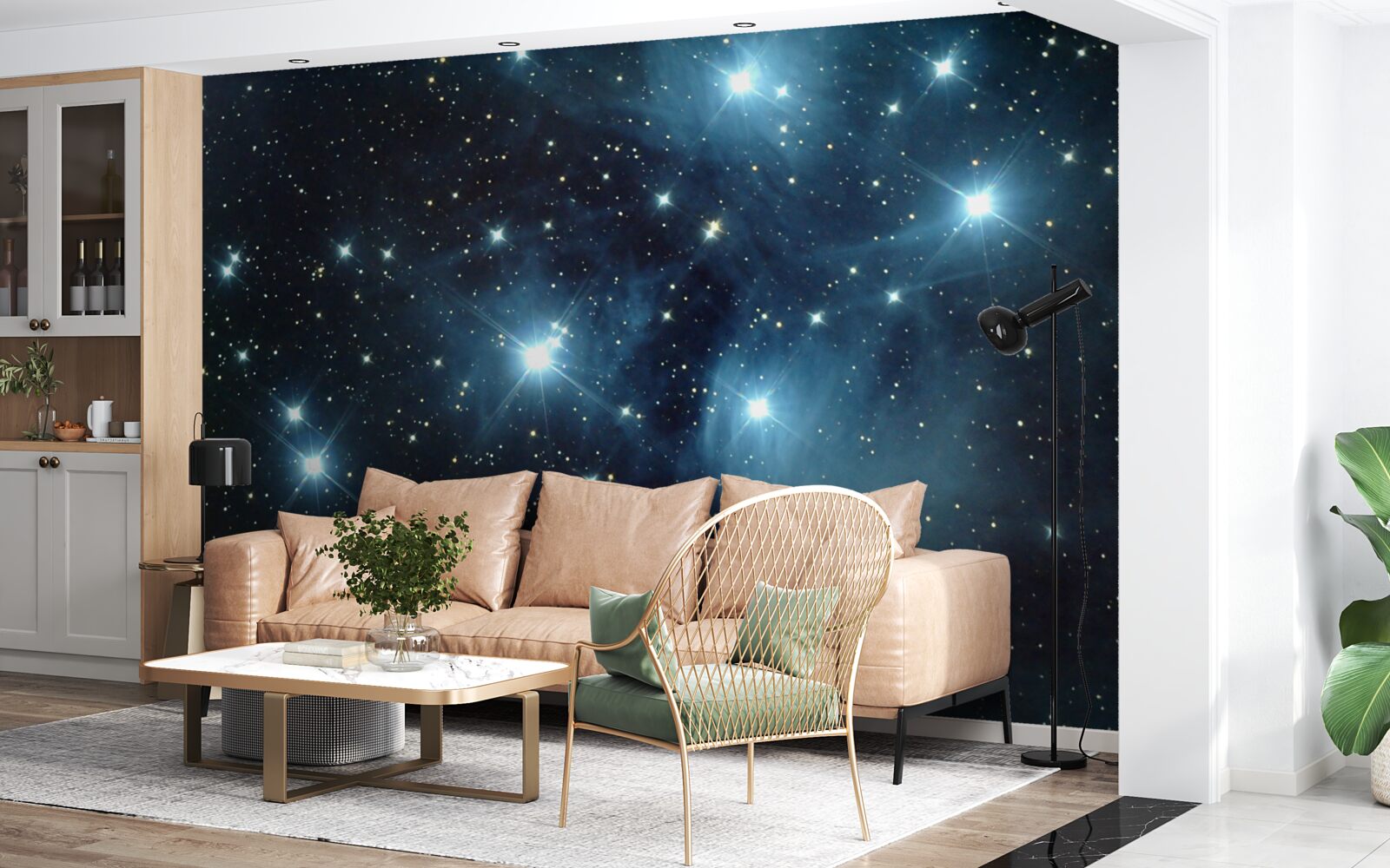 Fototapet corpuri cerești în nenumărate galaxii