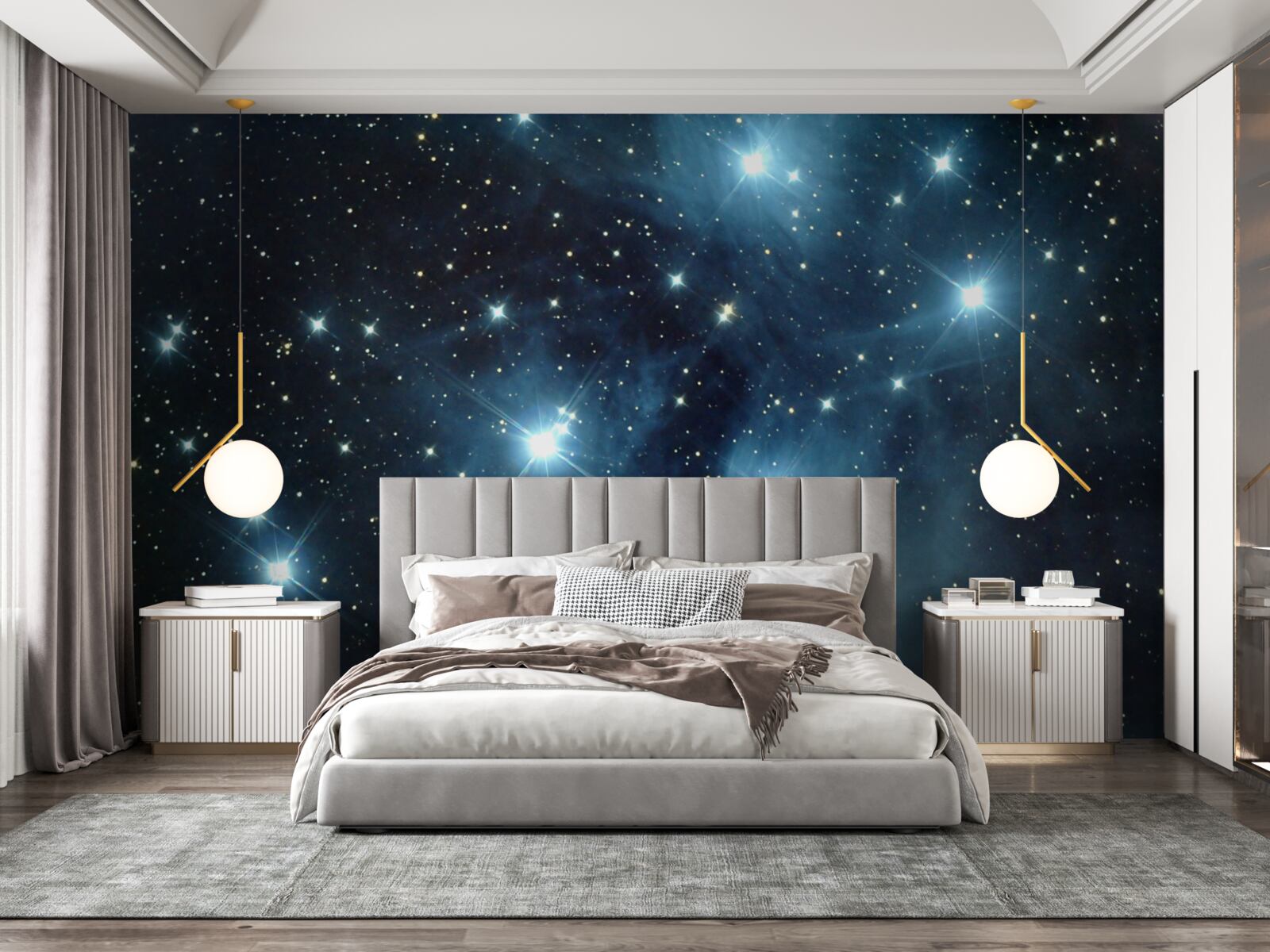 Fototapet corpuri cerești în nenumărate galaxii