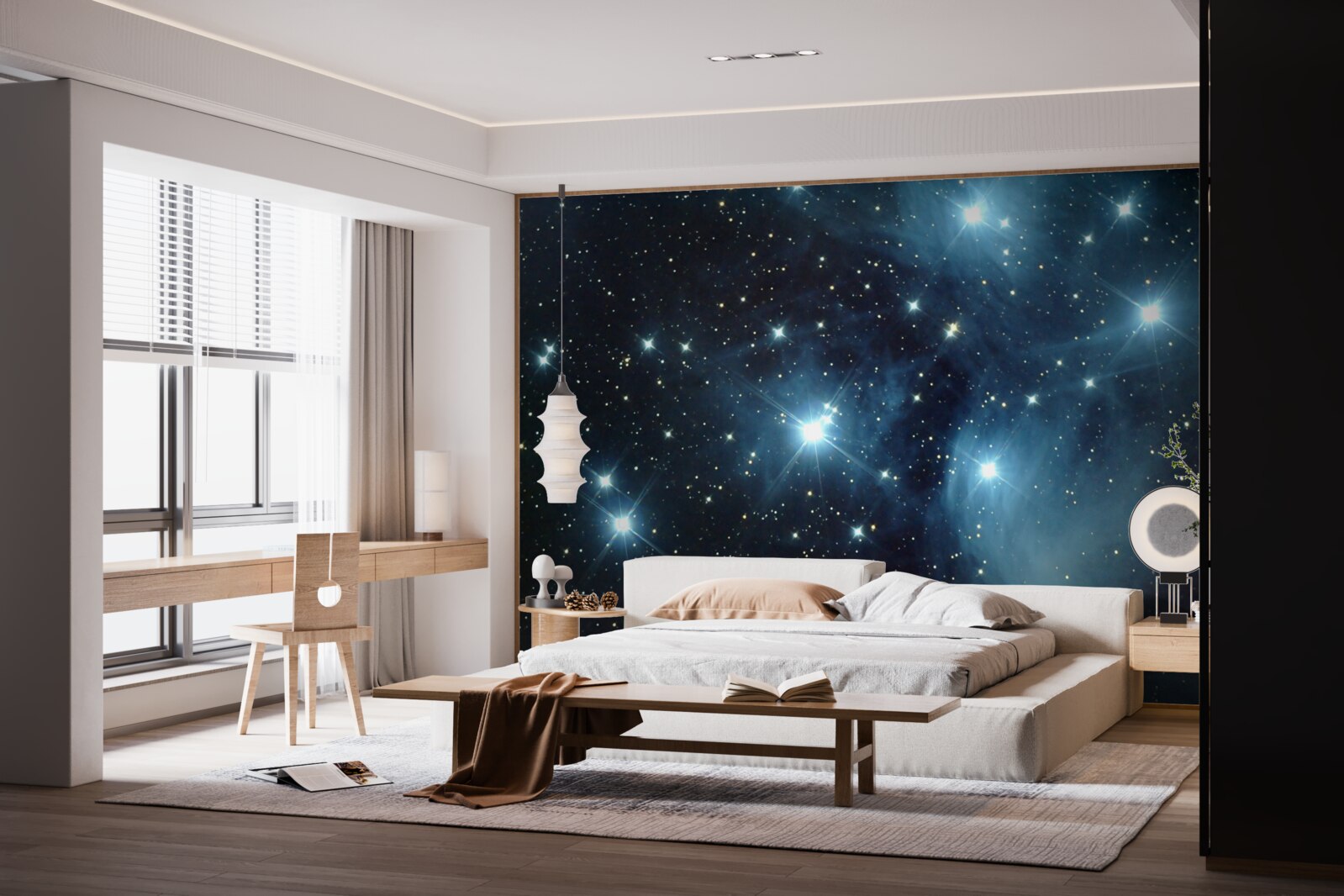 Fototapet corpuri cerești în nenumărate galaxii