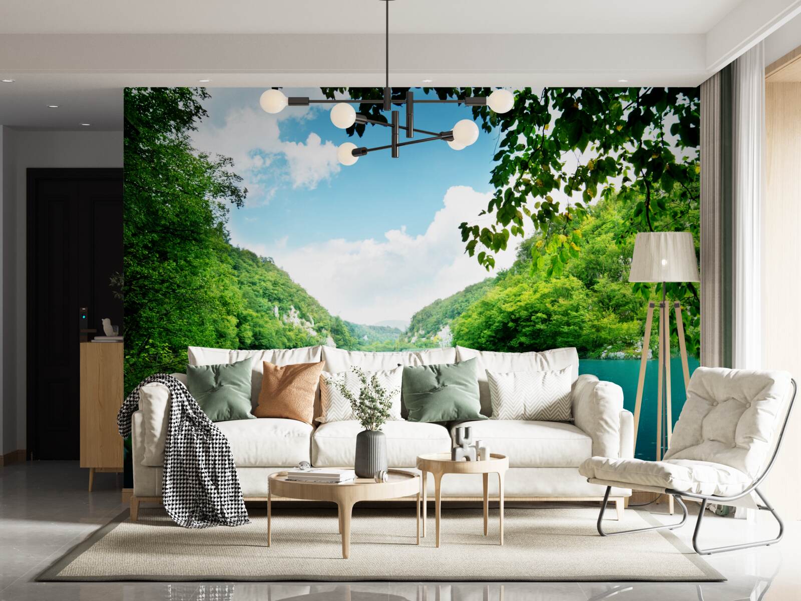 Fototapet ape azurii și insule de smarald