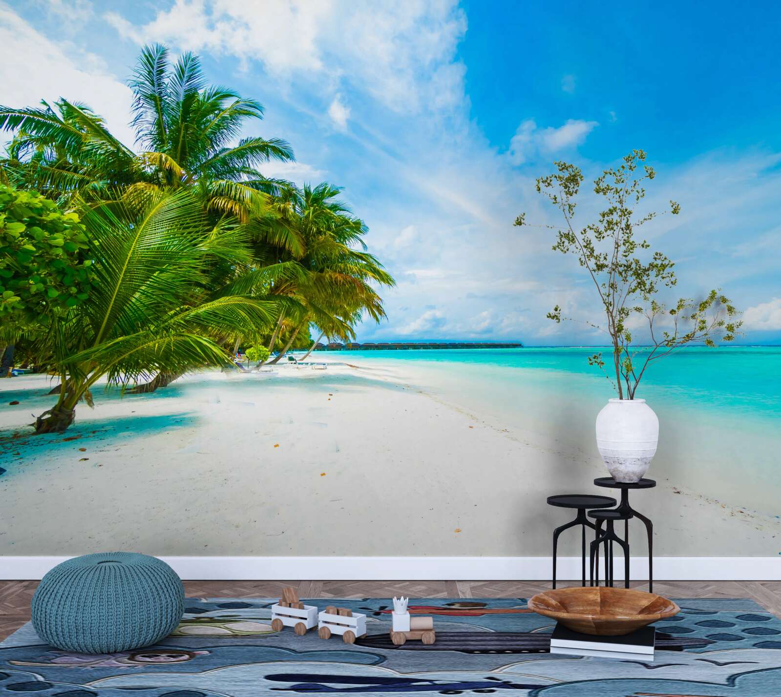 Fototapet țărmuri nisipoase și apă turcoaz a oceanului