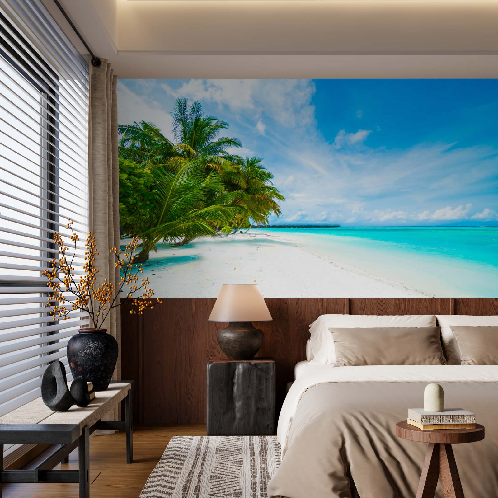 Fototapet țărmuri nisipoase și apă turcoaz a oceanului