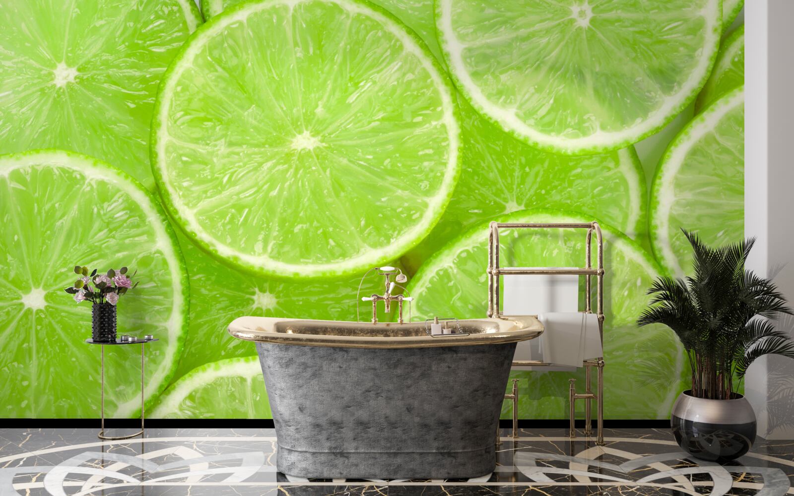 Fototapet bucăți coapte de lime