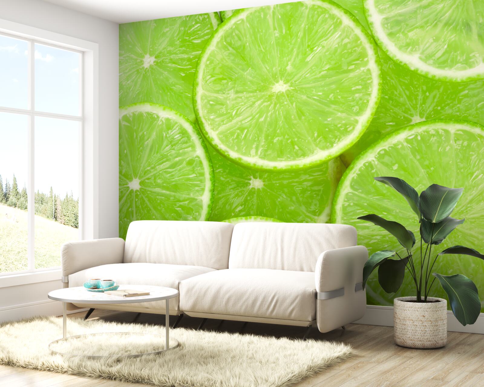 Fototapet bucăți coapte de lime