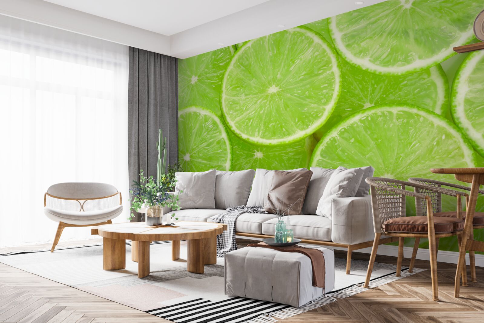 Fototapet bucăți coapte de lime