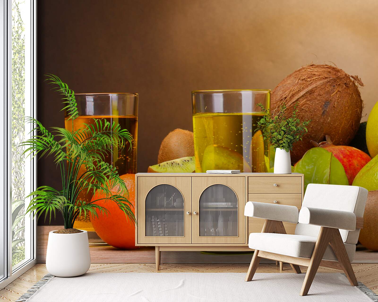 Fototapet băuturi răcoritoare pe bază de fructe exotice