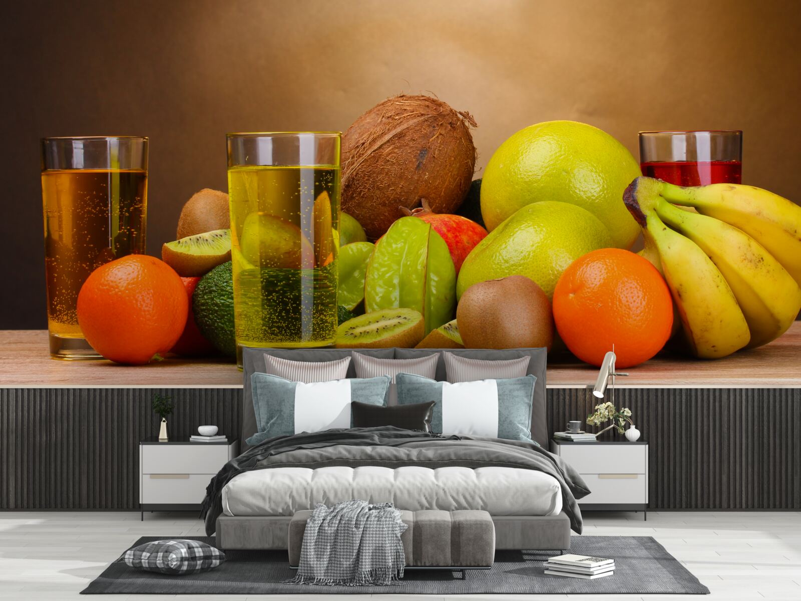 Fototapet băuturi răcoritoare pe bază de fructe exotice