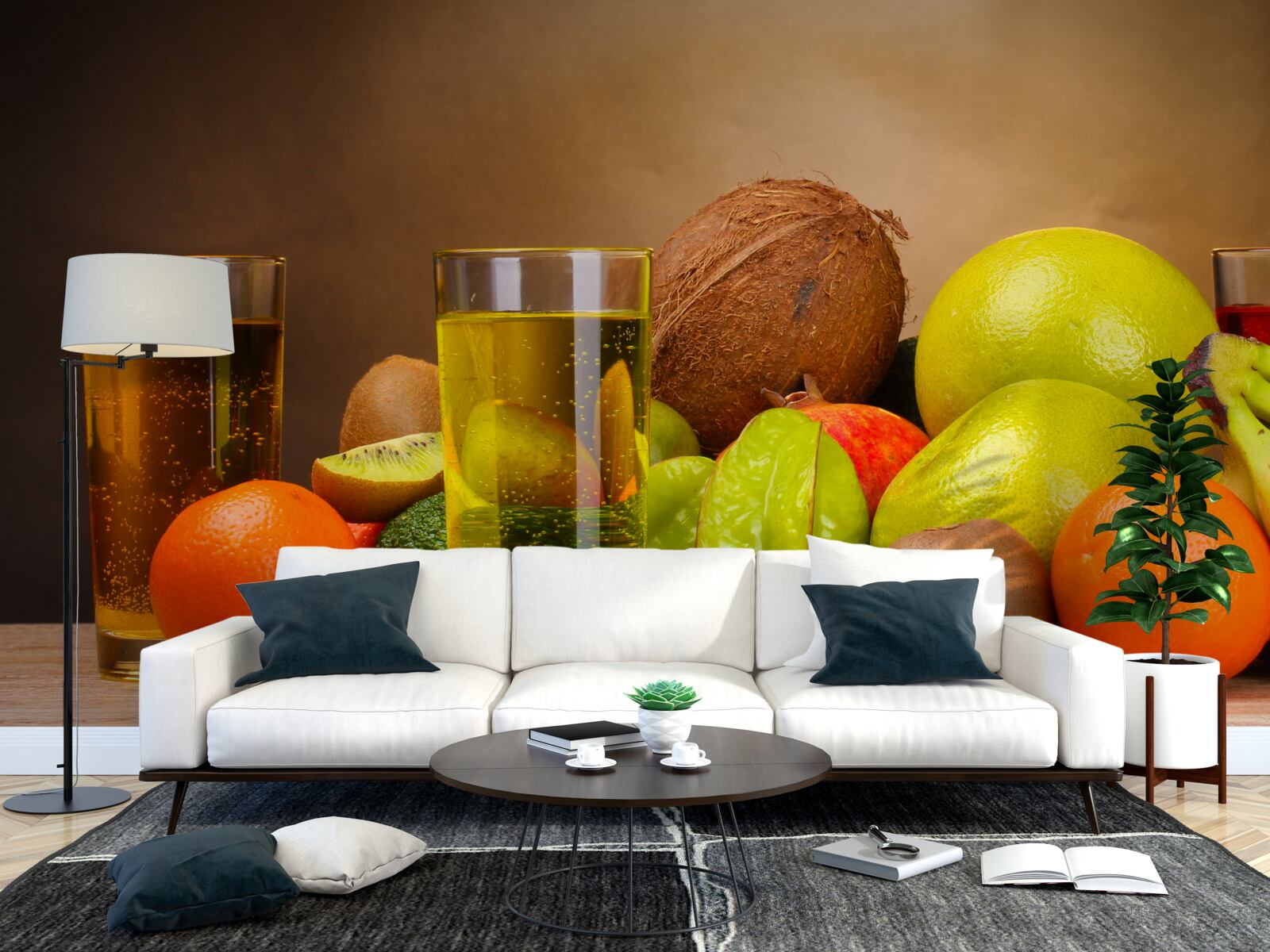 Fototapet băuturi răcoritoare pe bază de fructe exotice