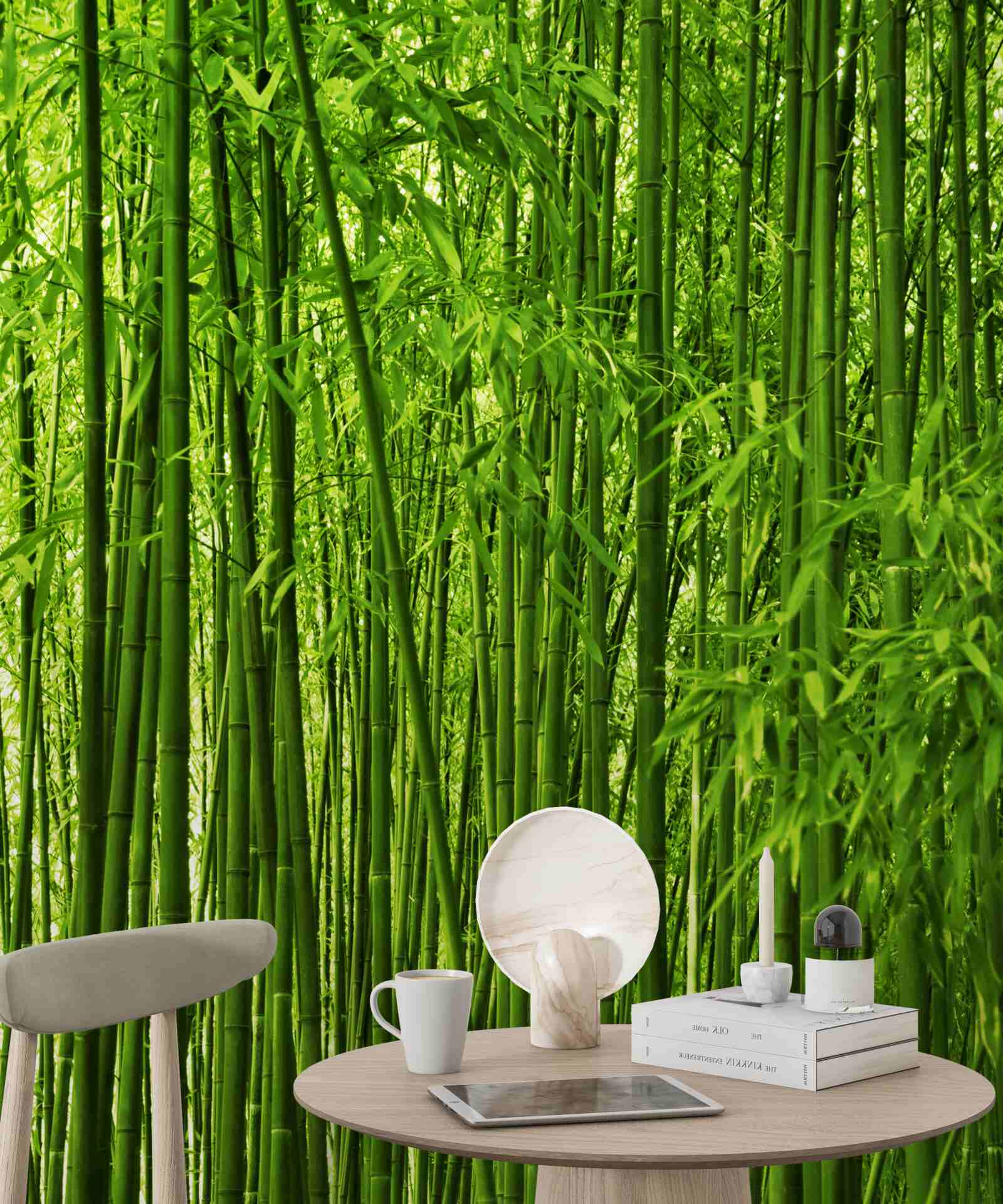 Fototapet formarea densă de tufișuri subțiri de bambus