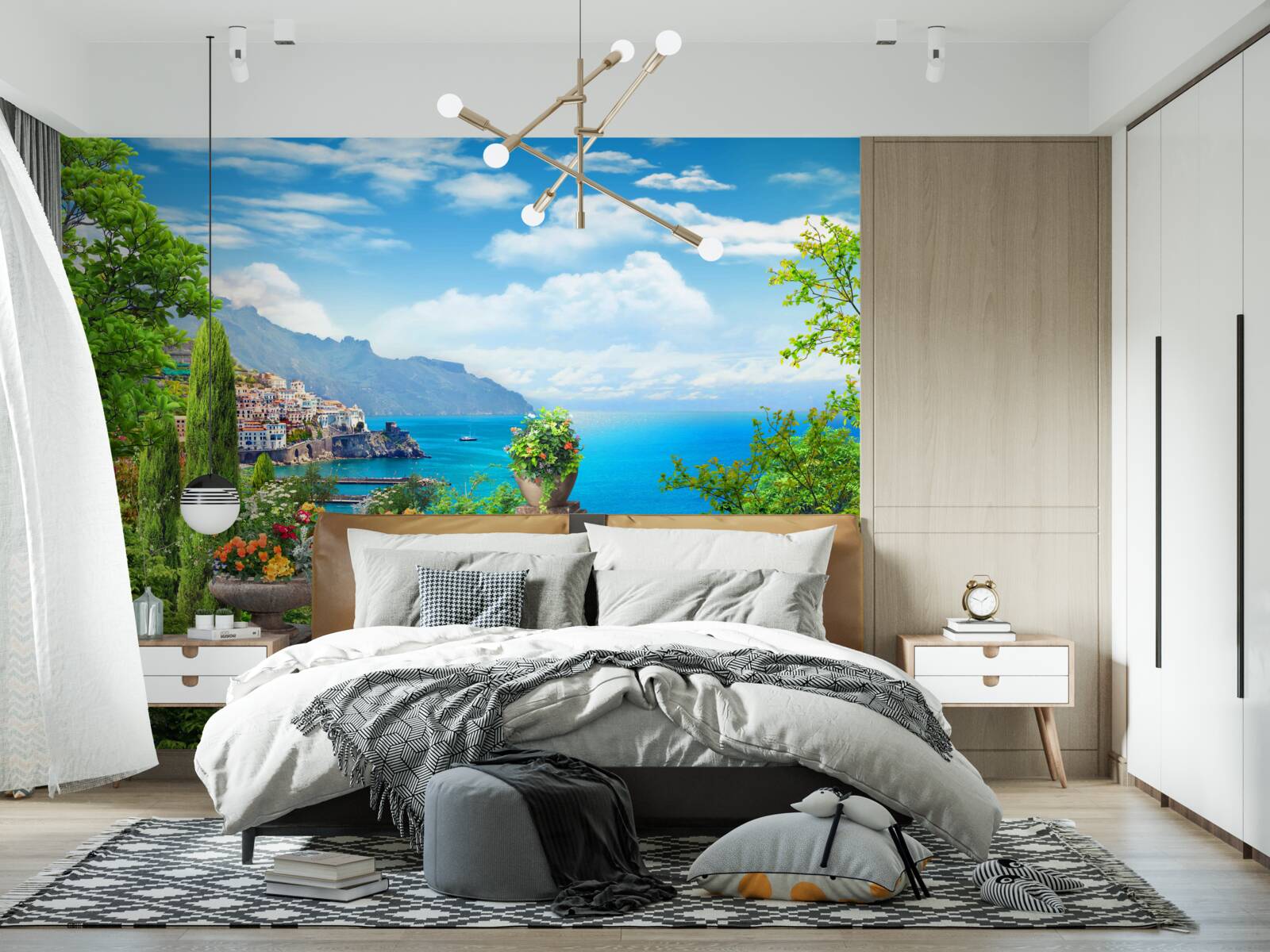 Fototapet platformă de observare din piatră cu vedere la mare