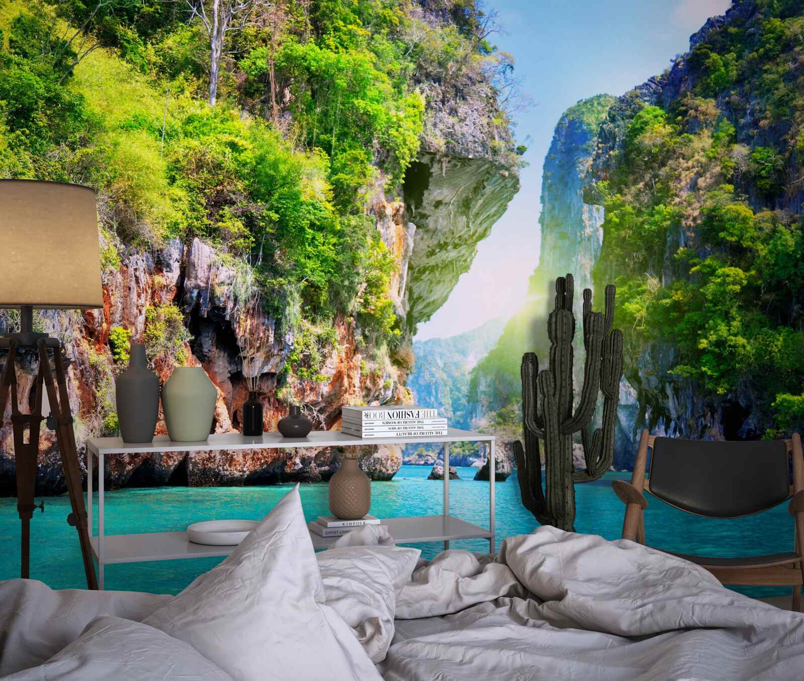 Fototapet insule plutitoare thailandeze verzi