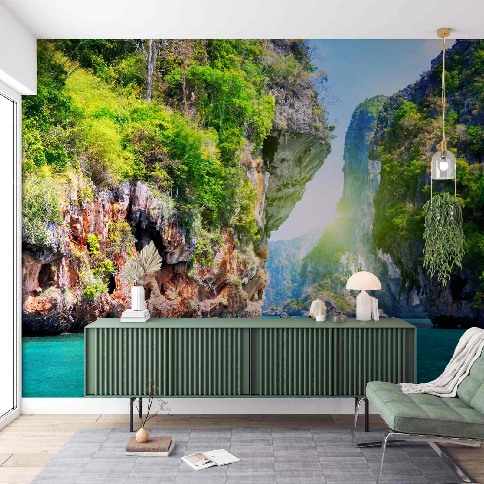 Fototapet insule plutitoare thailandeze verzi