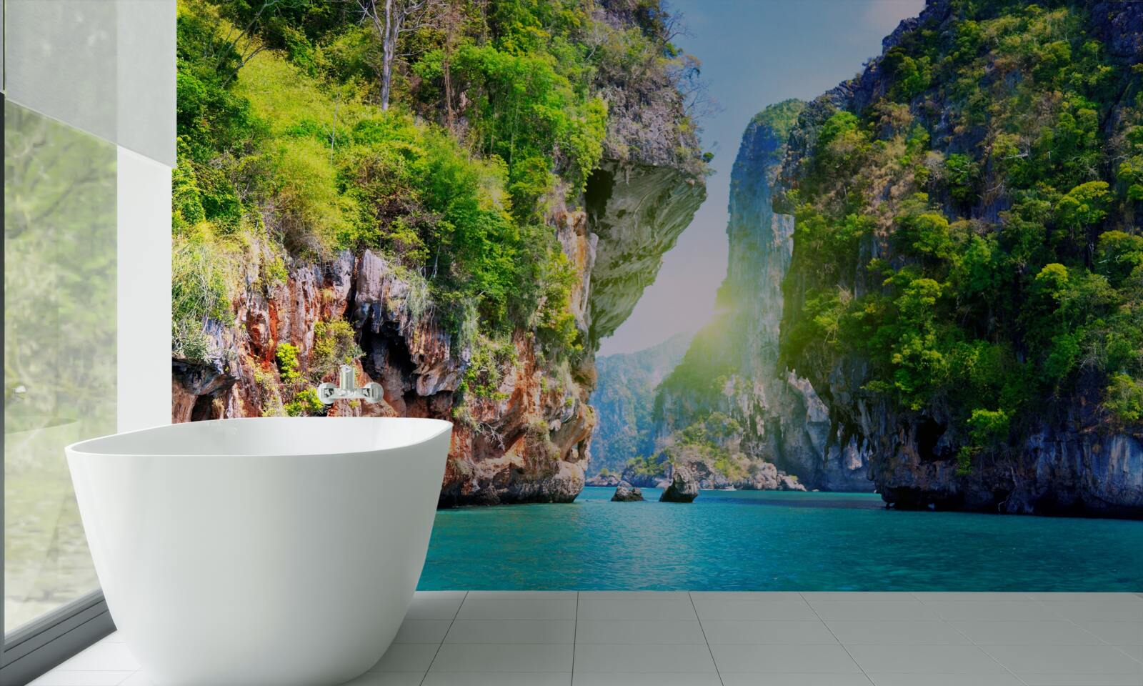 Fototapet insule plutitoare thailandeze verzi