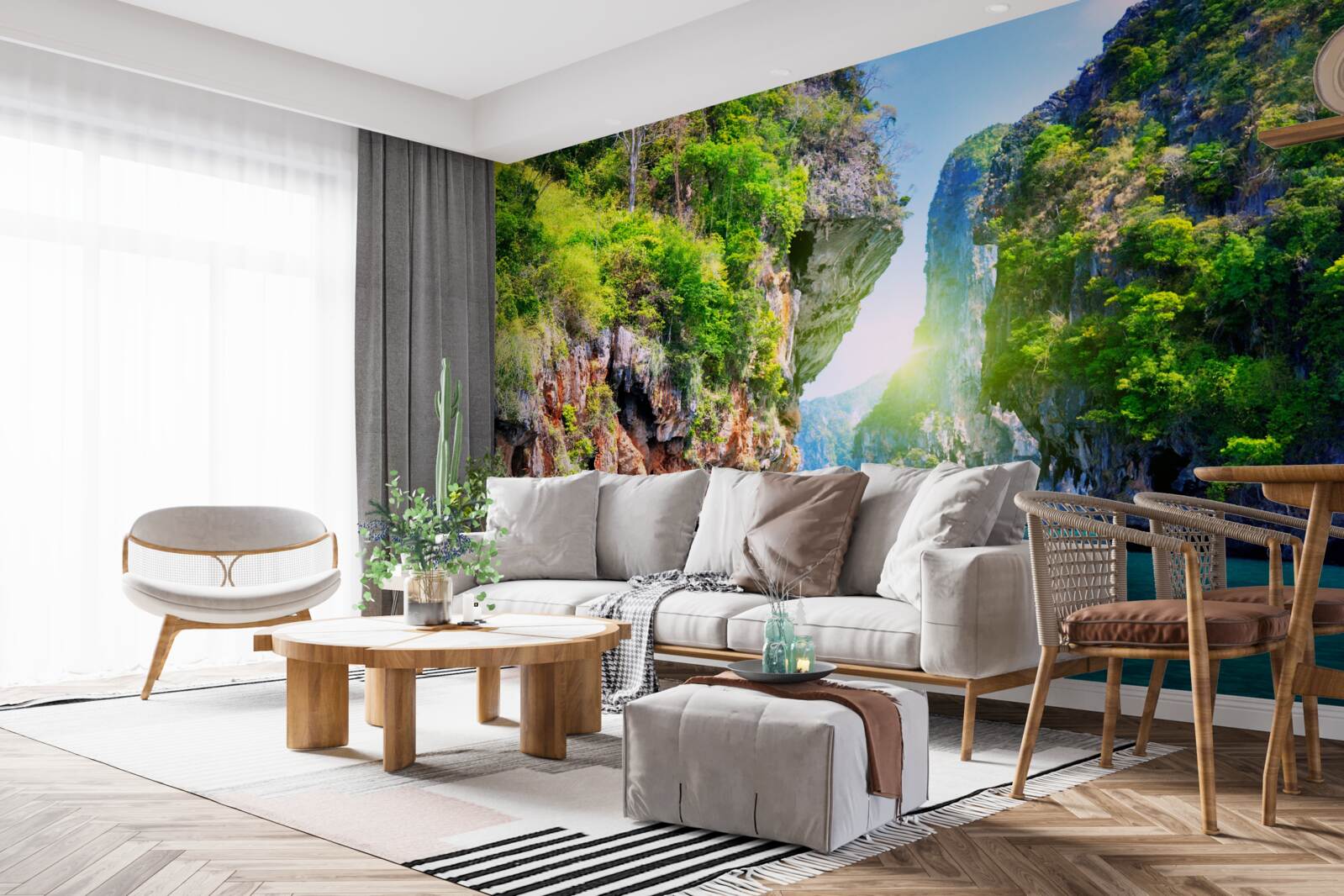 Fototapet insule plutitoare thailandeze verzi