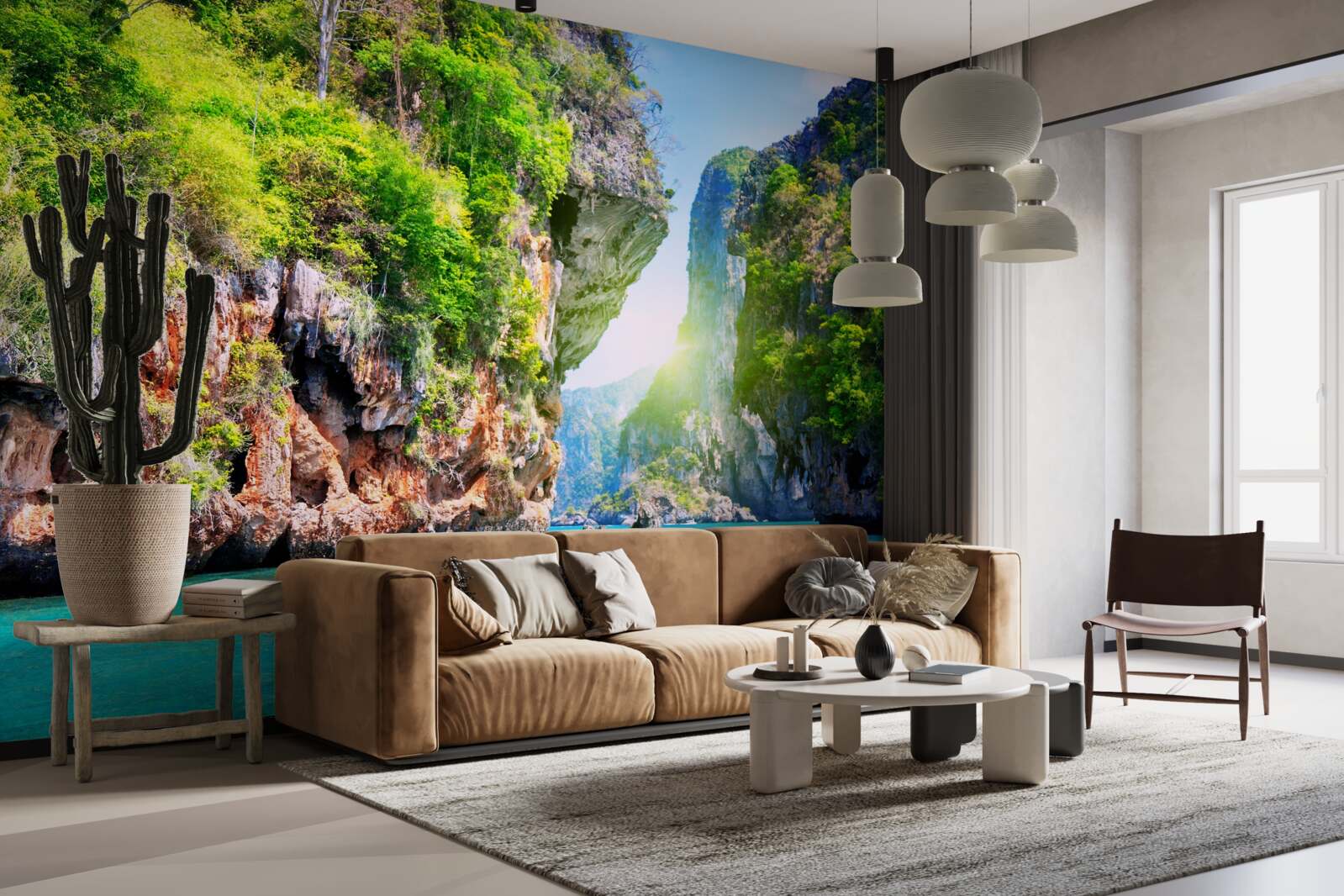 Fototapet insule plutitoare thailandeze verzi