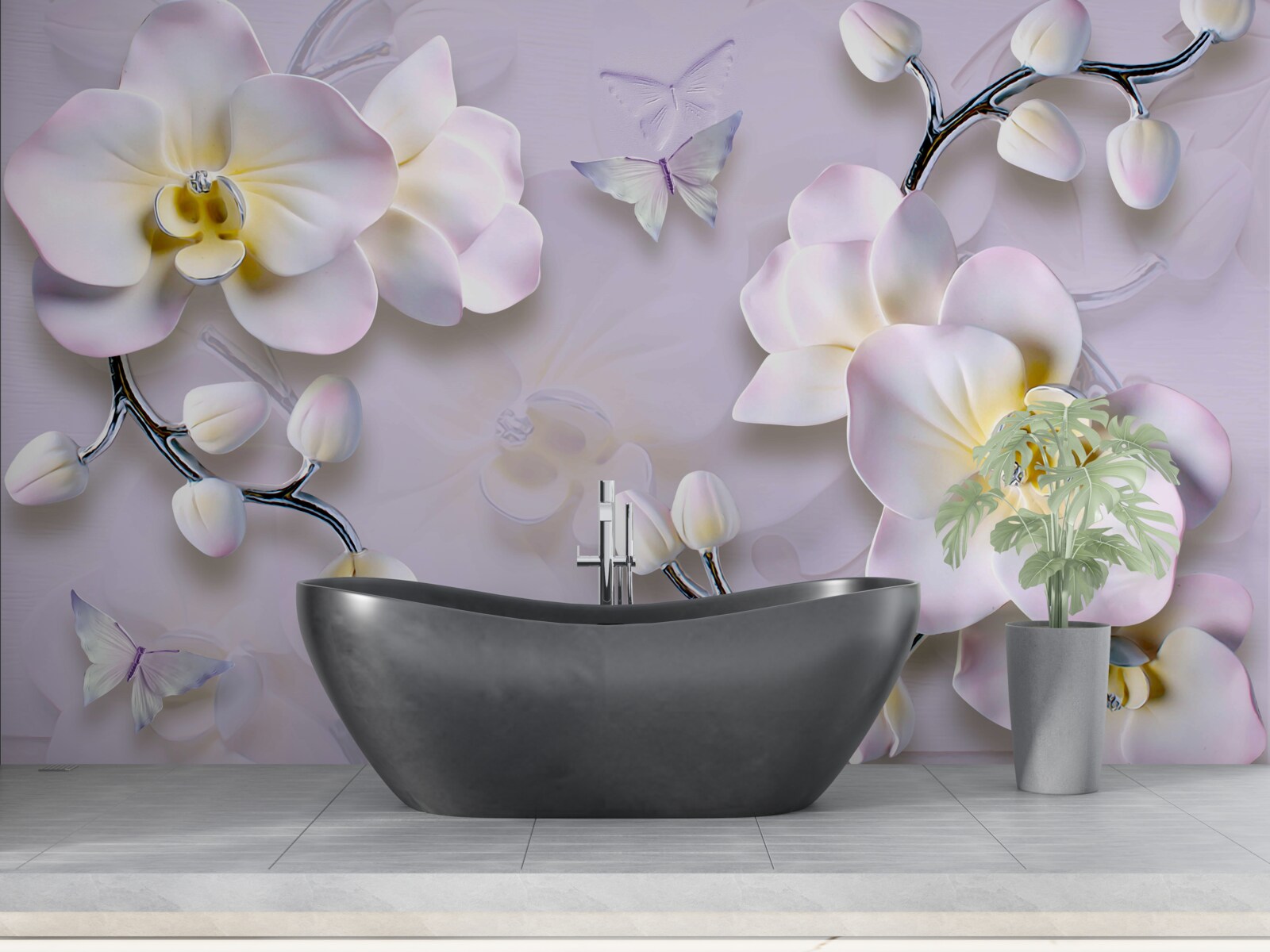 Fototapet flori albe ca zăpada înfloresc pe ramuri