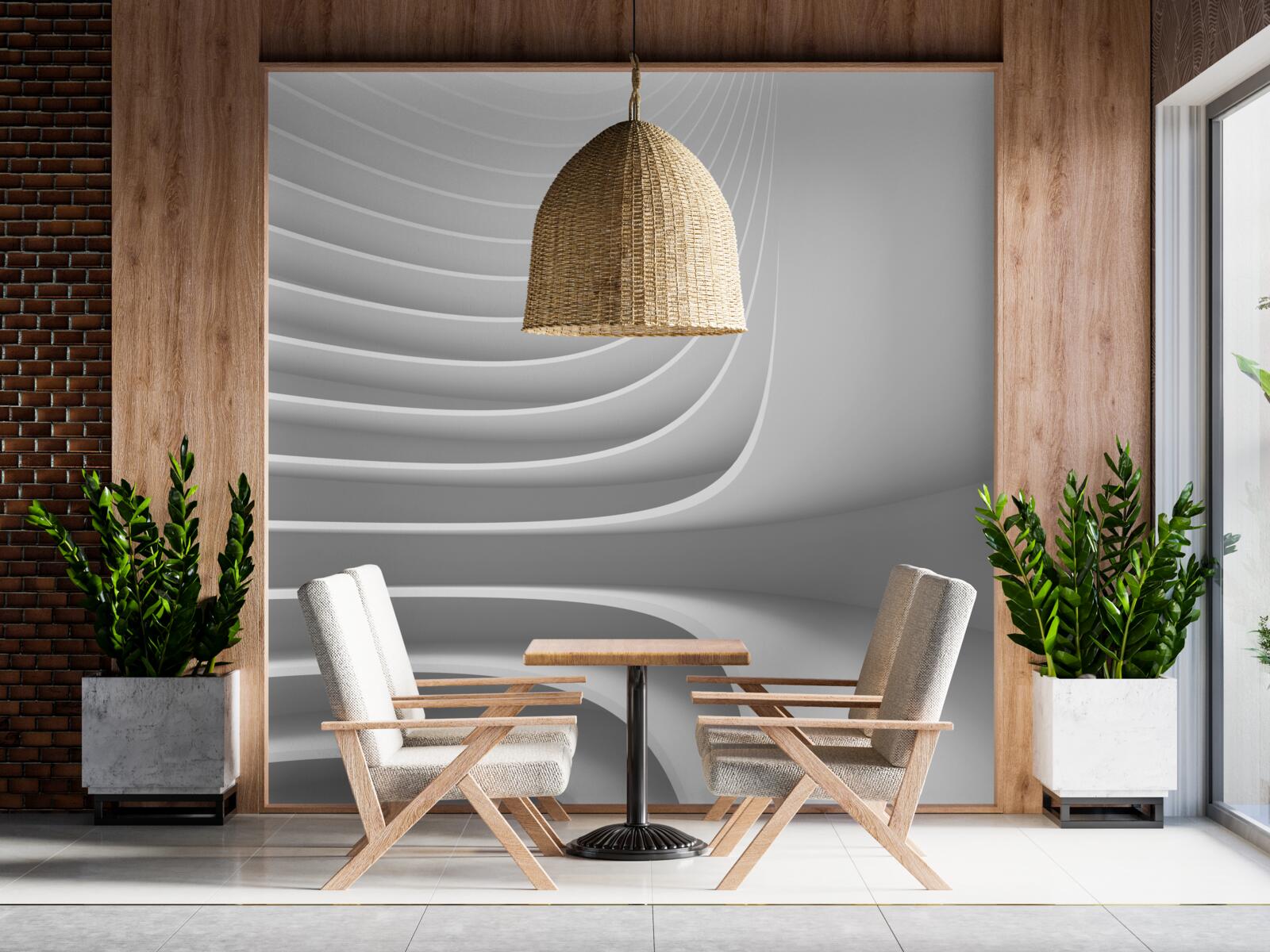 Fototapet linii orizontale netede cu model geometric