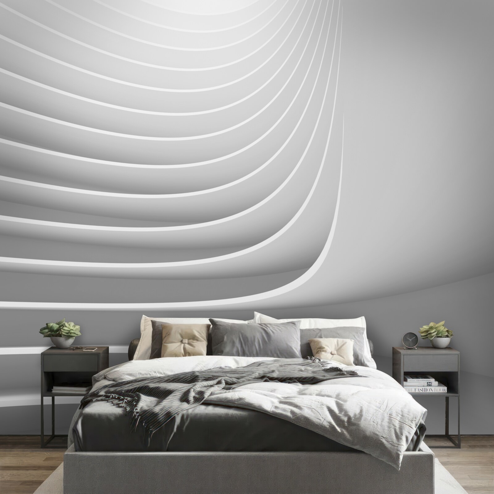 Fototapet linii orizontale netede cu model geometric