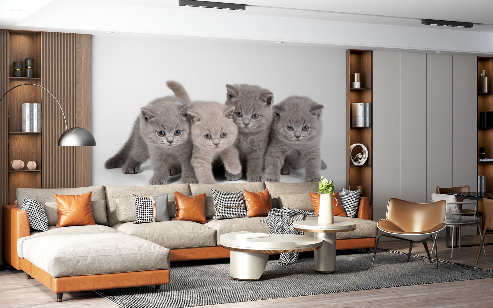 Fototapet patru pisicuțe drăguțe