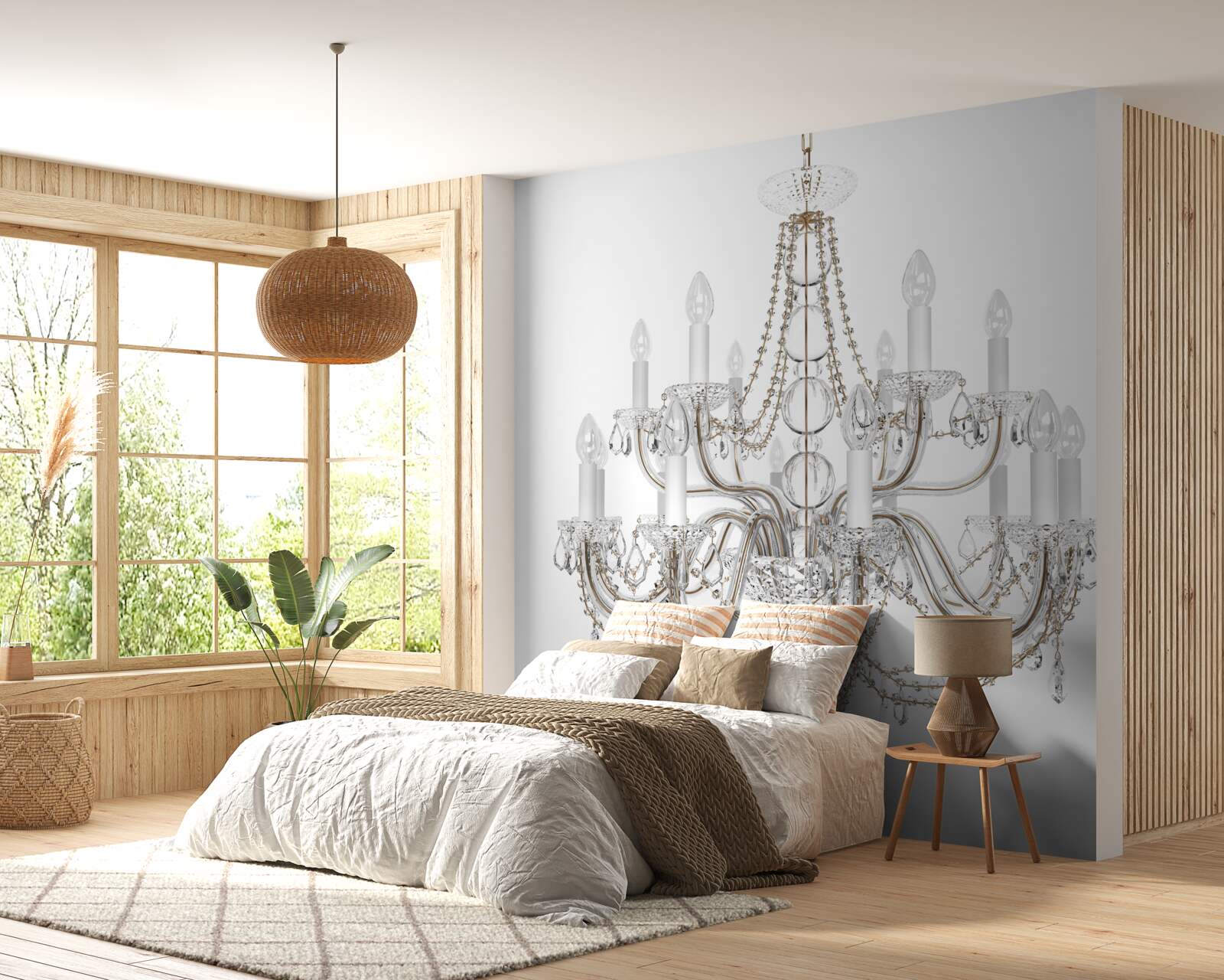 Fototapet candelabru elegant în stil vintage cu candelabre