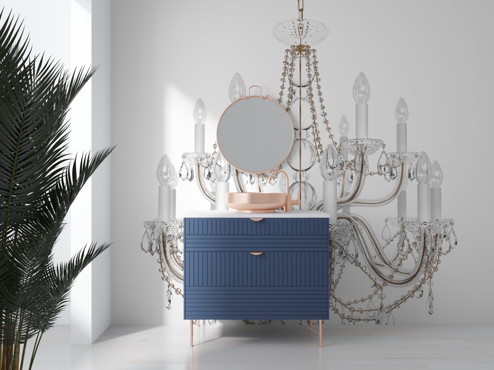 Fototapet candelabru elegant în stil vintage cu candelabre