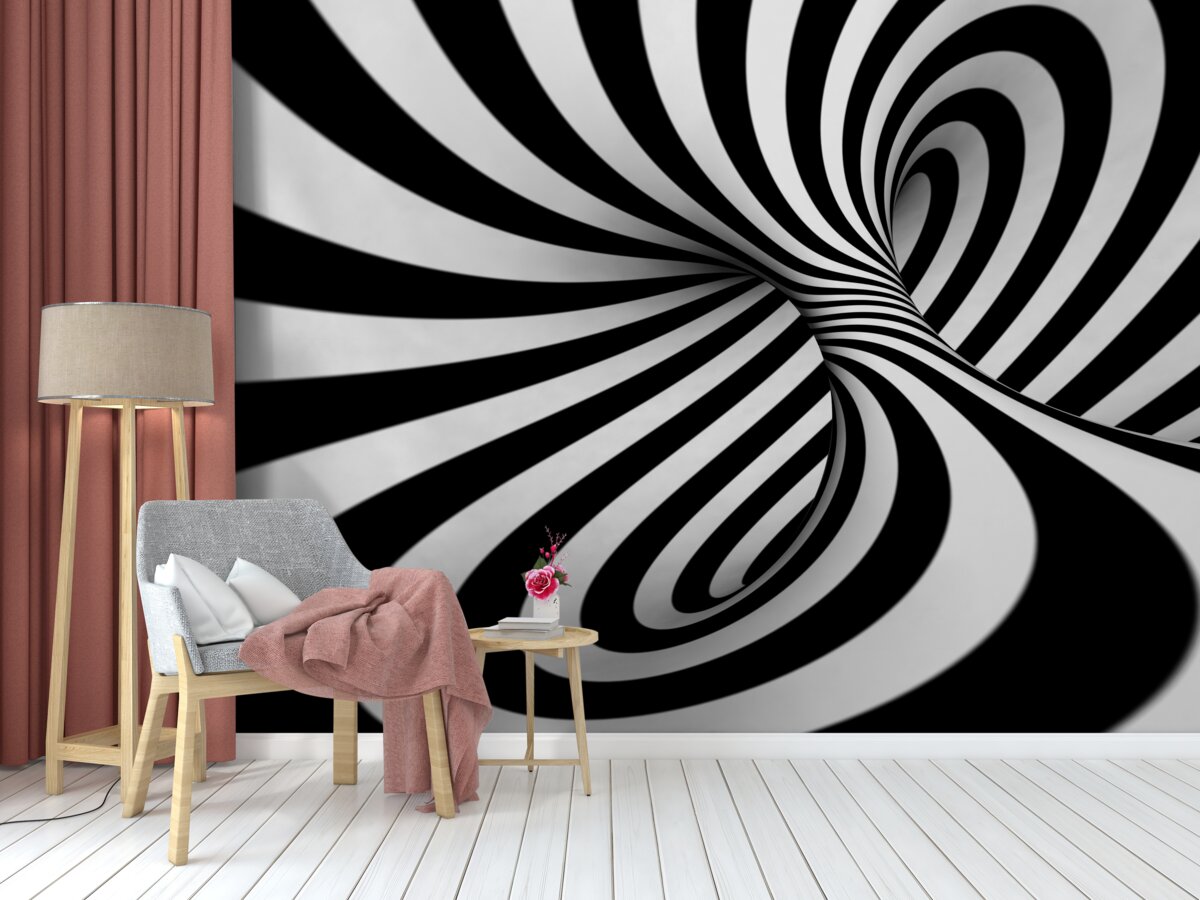 Fototapet alb și negru nuanțe de infinit