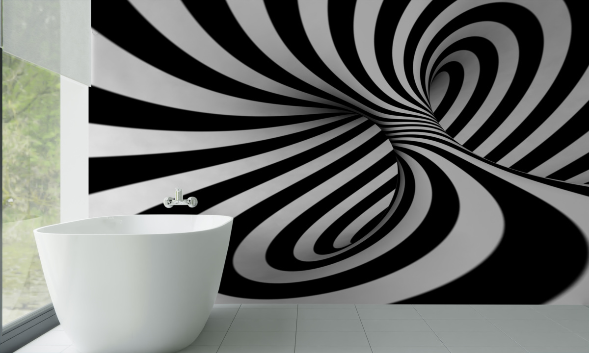 Fototapet alb și negru nuanțe de infinit