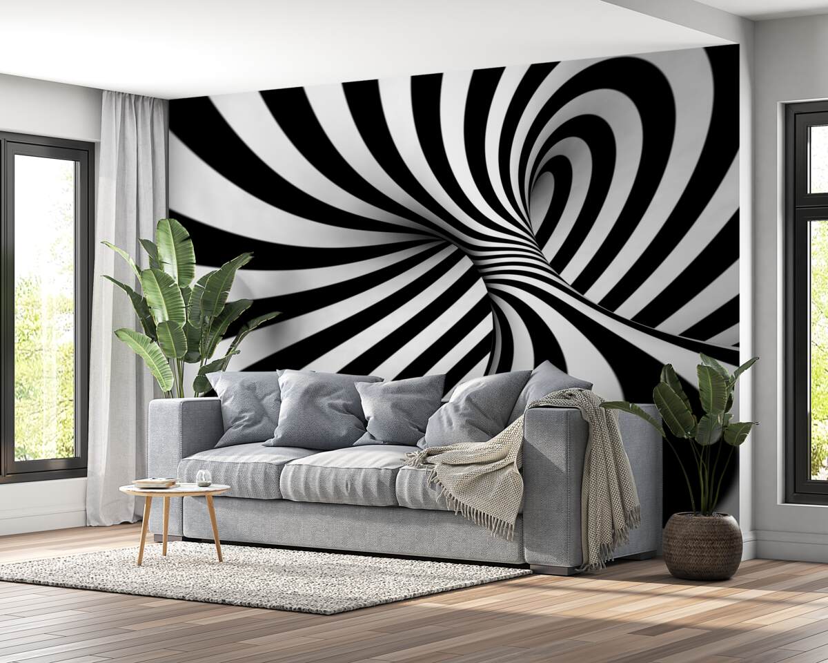 Fototapet alb și negru nuanțe de infinit