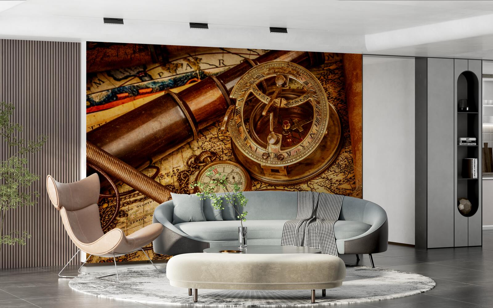 Fototapet dispozitive de navigație, cum ar fi o busolă și alte elemente de navigație