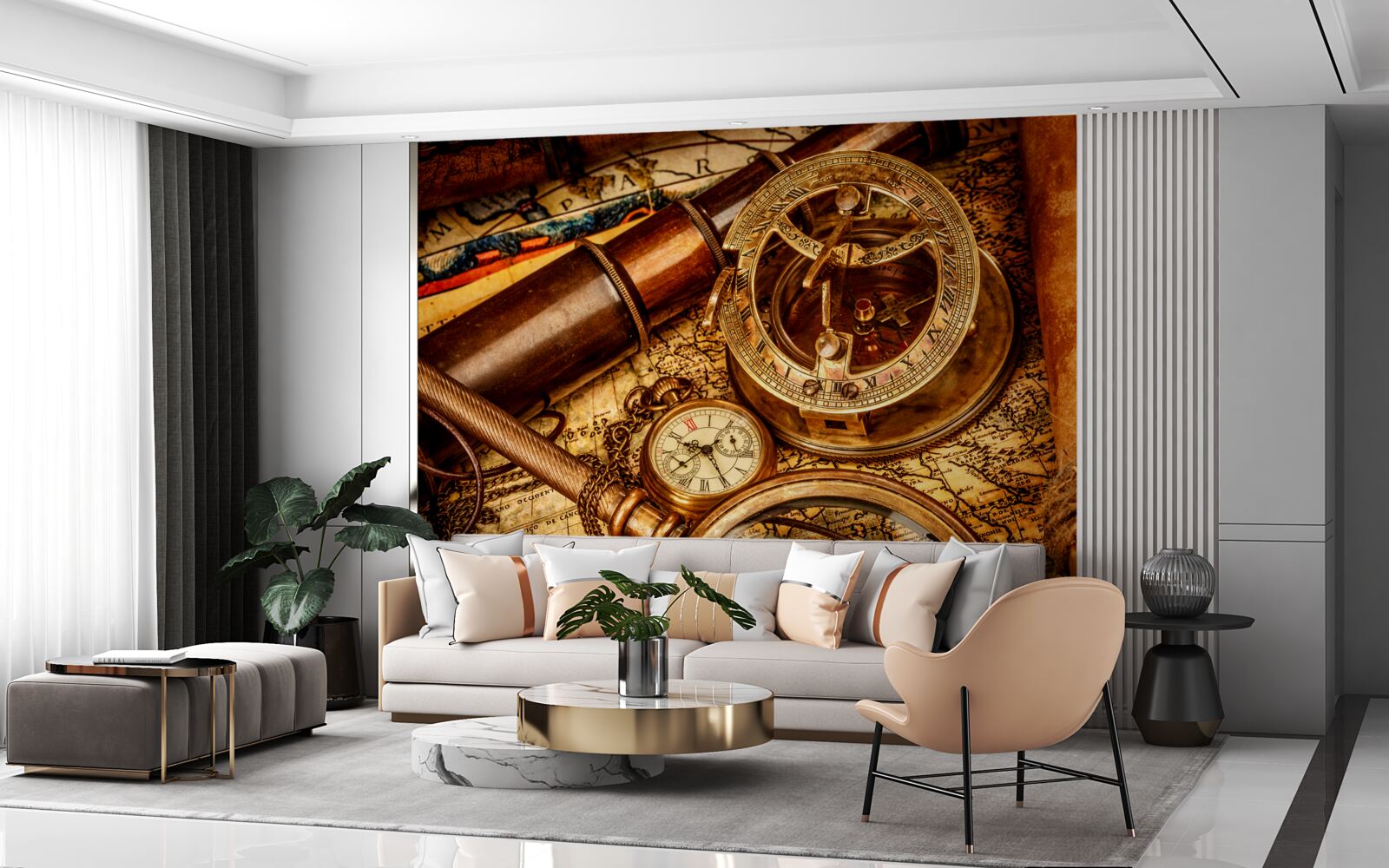 Fototapet dispozitive de navigație, cum ar fi o busolă și alte elemente de navigație
