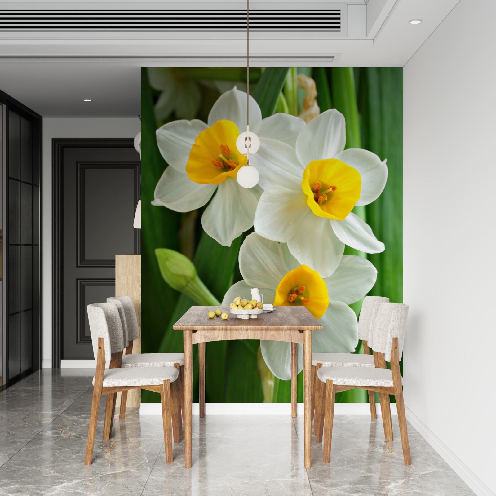 Fototapet narcise de vară frumoase, grațioase