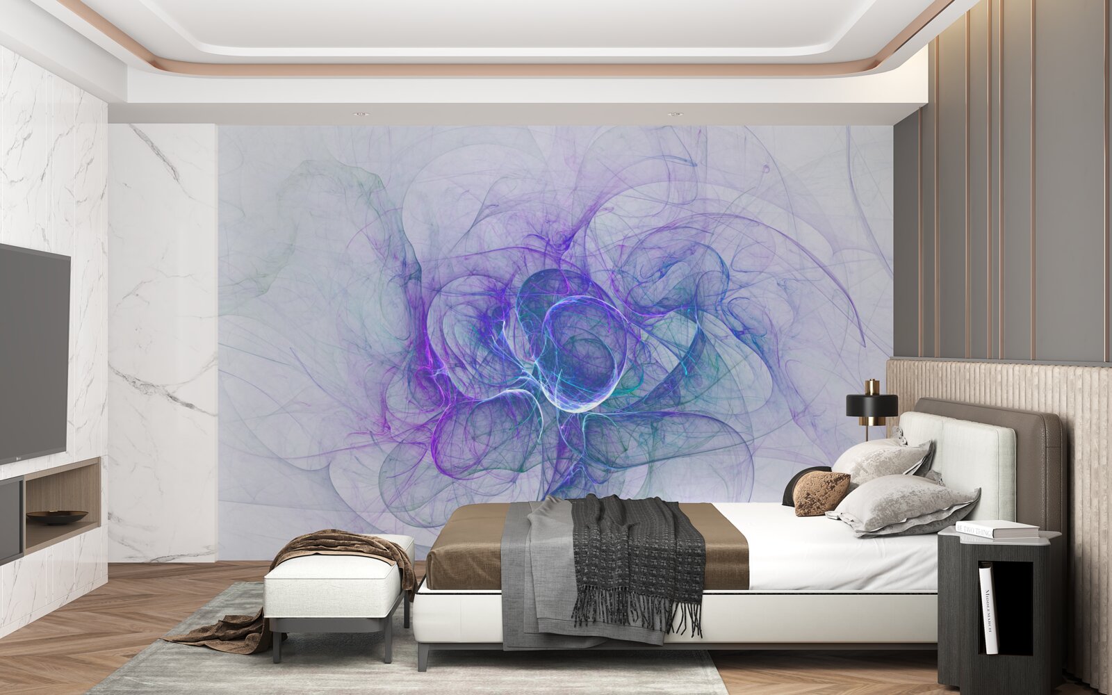 Fototapet celule nervoase în abstract pe fundal alb