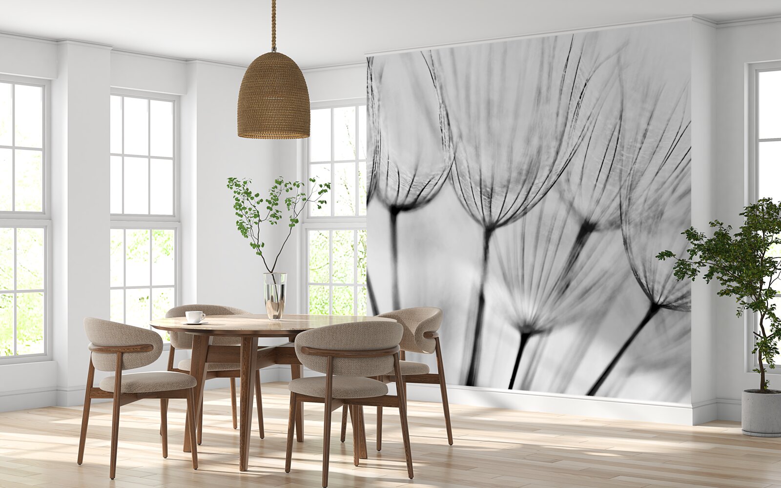 Fototapet icre albe cu muguri nedeschiși