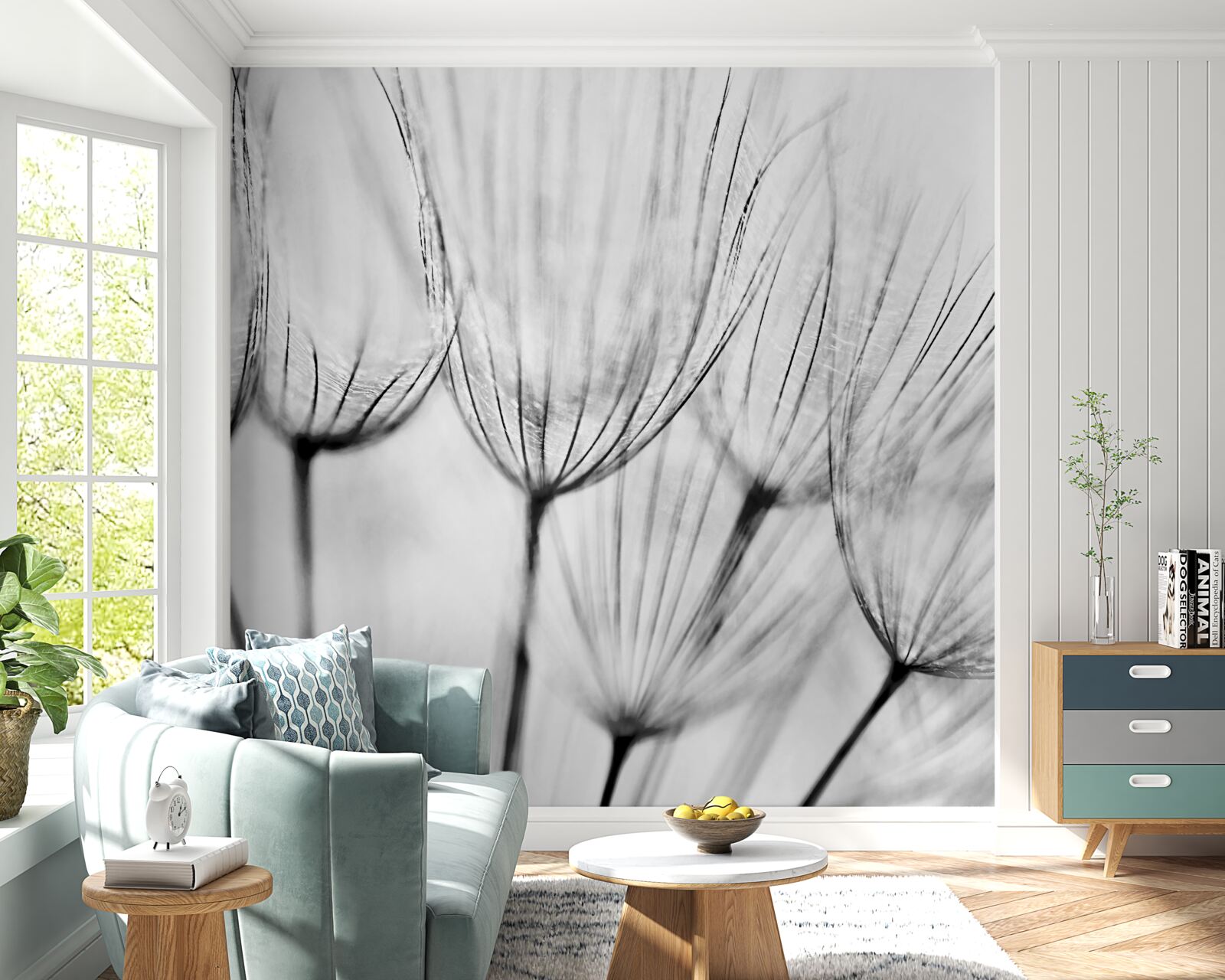 Fototapet icre albe cu muguri nedeschiși