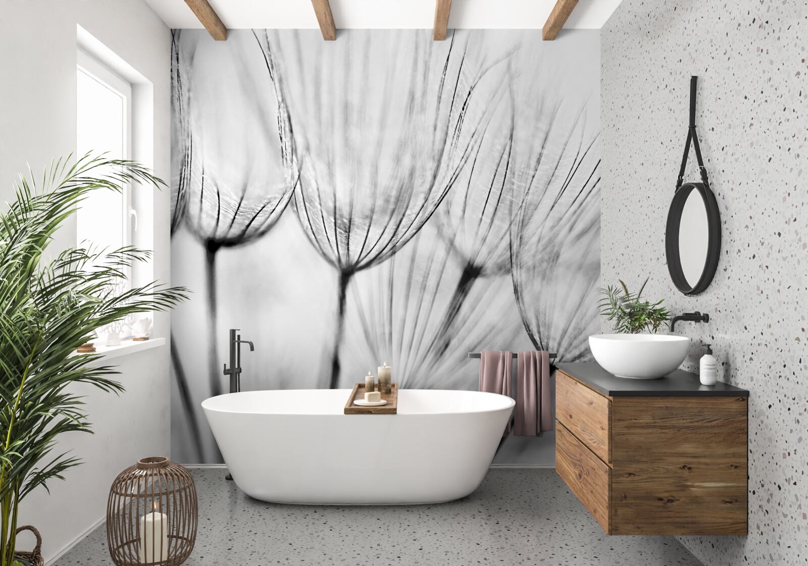 Fototapet icre albe cu muguri nedeschiși